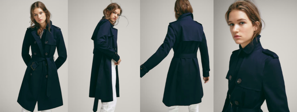 Navy Trench Coat for Women